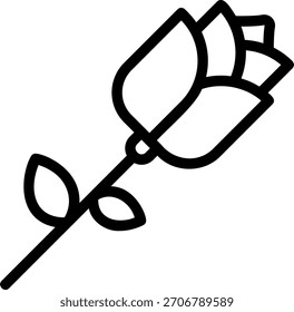rose line icon illustration vector
