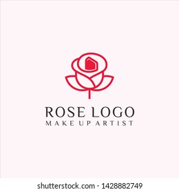 rose lipstick logo make up illustration vector icon download
