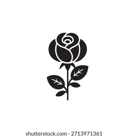 Icono del diseño del Vector de la belleza del logotipo de Rose.