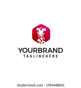 rose logo design concept template vector