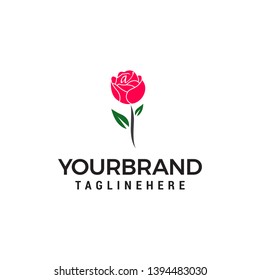 rose logo design concept template vector