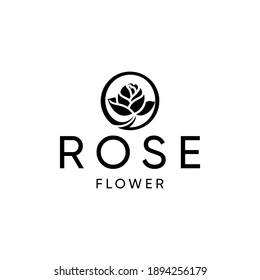 Rose Logo Design, Flower Vector Illustration