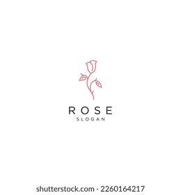 Rose logo design icon vector