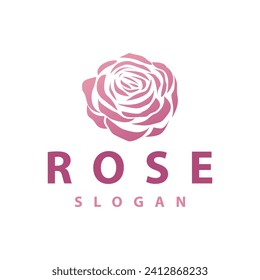 Rose logo design inspiration garden plant nature temple illustration rose flower vector silhouette