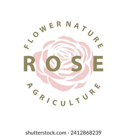 Rose logo design inspiration garden plant nature temple illustration rose flower vector silhouette