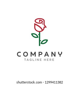 Rose Logo Design - Vector