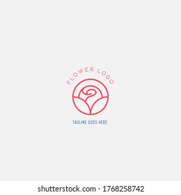 Rose logo design vector illustration