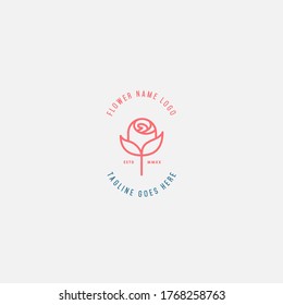 Rose logo design vector illustration