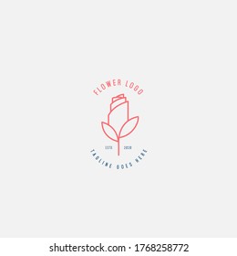 Rose logo design vector illustration