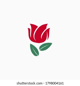 Rose logo design vector template