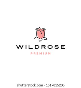 rose logo flower vector icon illustration