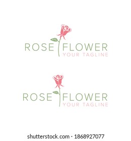 ilustración de vector de flor de logotipo de rosa
