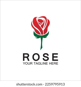 Rose logo flower vector icon illustration design