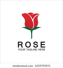 Rose logo flower vector icon illustration design