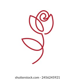 Rose logo flower vector icon illustration