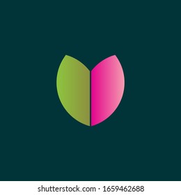 Rose logo icon design template sign. flower shaped heart symbol. creative colorful elegant flower logo design template. 