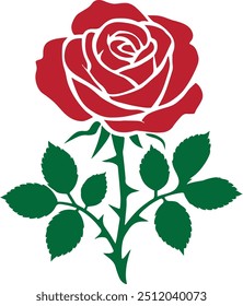 Ilustración de Arte vectorial de icono de logotipo de rosa