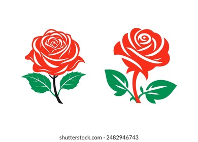 rose logo icon vector design 