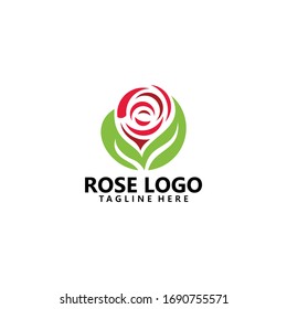 Rose-Logo-Vektorillustration einzeln