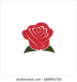 rose logo silhouette icon design