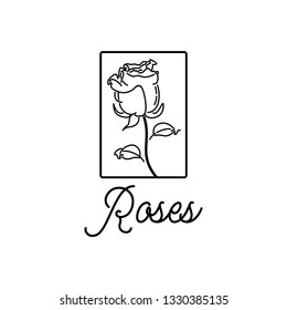 Rose logo / Simple line art design inspiration