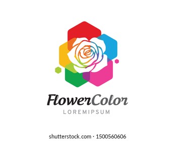 Rose logo symbol or icon template
