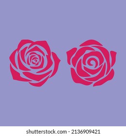Rose Logo, Vektordesign Silhouette