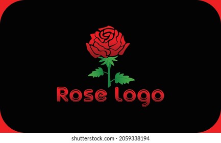 Rose logo or vector rose icon or rose app design.