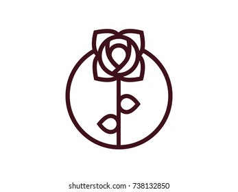 rose logo - Vector illustration