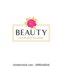 rose logo - vector illustration, emblem design on white background