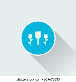 rose with long shadow icon