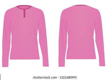 Rose long sleeved t shirt. vector illustration