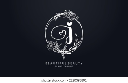 Rose love beauty vector letters for beauty and fashion brand and pink rose logo with love sign vector for valentines day and love symbol icon letters