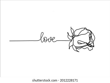 rose love vector art design hand drawn design 
