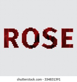 Rose made of a plenty of screws