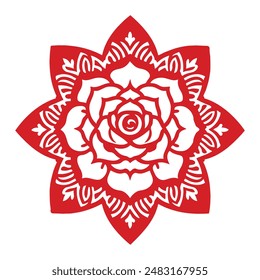 estilo de Vector de mandada rosa, fondo blanco