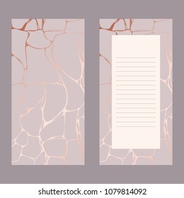 Rose marble. Design invitation, greeting card. Vector illustration