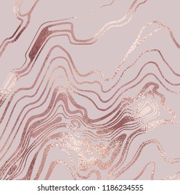 Rose marble. Elegant texture with imitation of rose gold