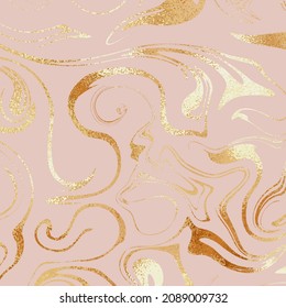Rose marble. Vector texture with rose gold marble. 