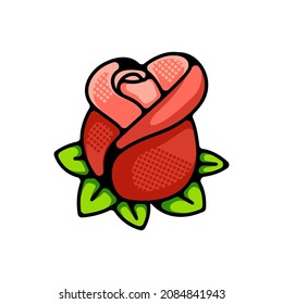 rose mascot logos, icons, stickers and t-shirts