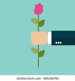 Rose in a Ma'sn Hand
