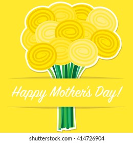 Rose Mother's Day card in vector format.