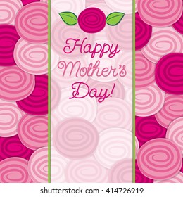 Rose Mother's Day card in vector format.