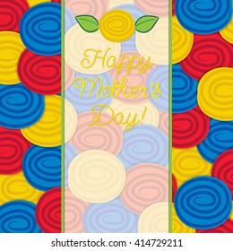 Rose Mother's Day card in vector format.
