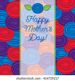 Rose Mother's Day card in vector format.