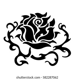Rose motif, Flower design elements vector