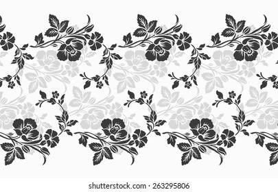 Rose motif pattern for design, wallpaper,lace,fabric 