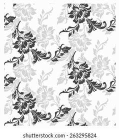 Rose motif pattern for design, wallpaper,lace,fabric 