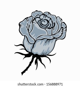 Rose motif pattern hand drawn vector  