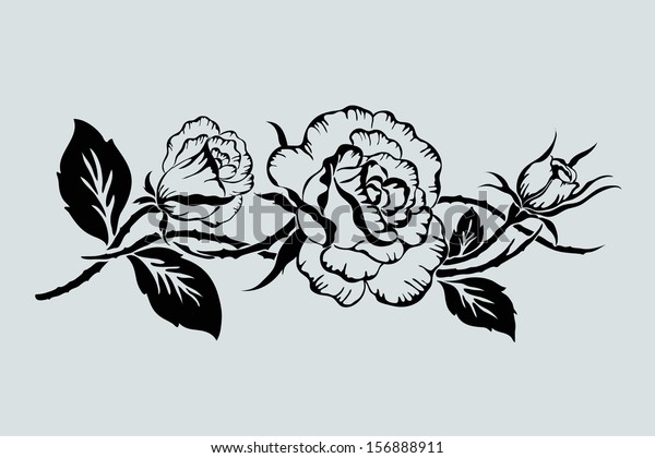  Rose  Motif  Pattern Hand Drawn Vector Stock Vector Royalty 